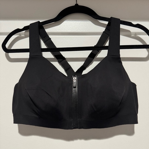 Victoria's Secret Black Zip Sports Bra - Picture 1 of 5